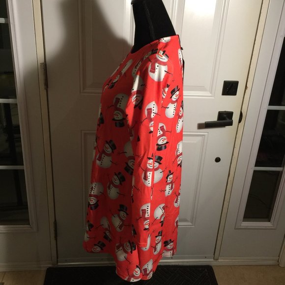 MISSLOOK Tunic Top M/L Holiday Snowman Christmas - Picture 5 of 15